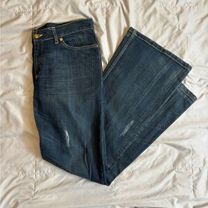 H&M distressed flared jeans